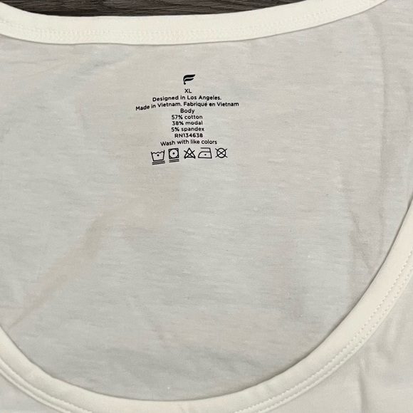 Fabletics Men's The 24-7 Sleeveless Tank Shirt See and Be Seen Size XL White - Picture 7 of 9